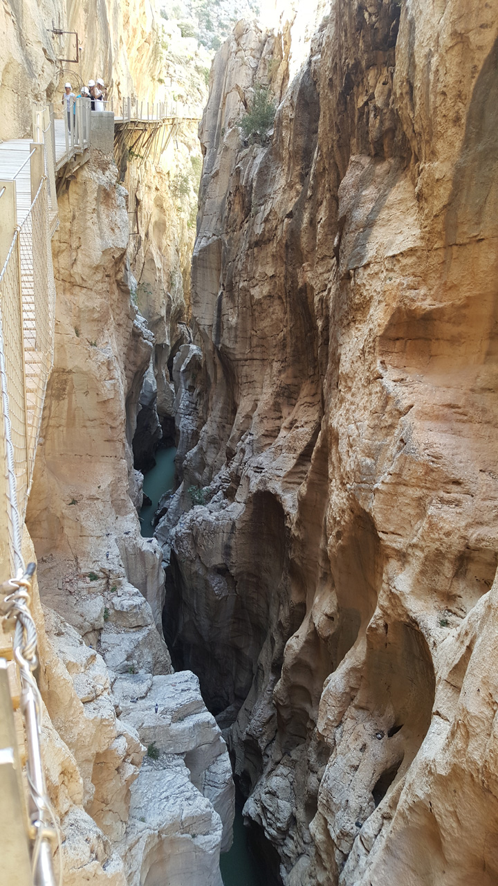 View of the gorge at Caminito del Rey