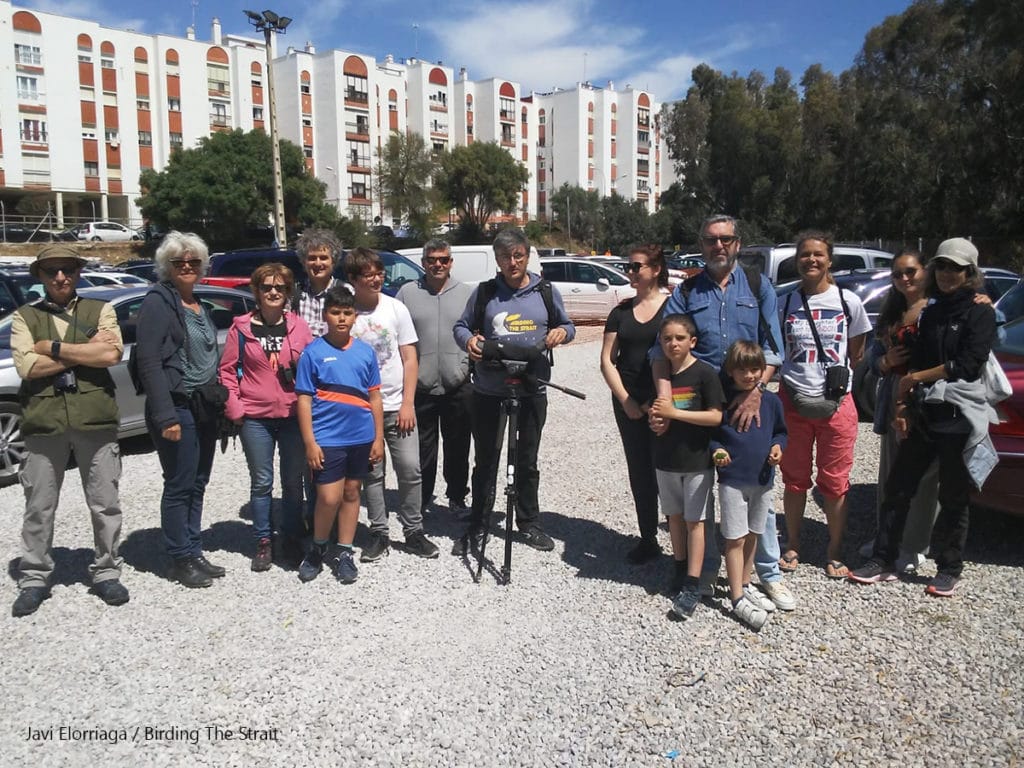 Start of the birding walking tour at the Municipal Parking in Tarifa