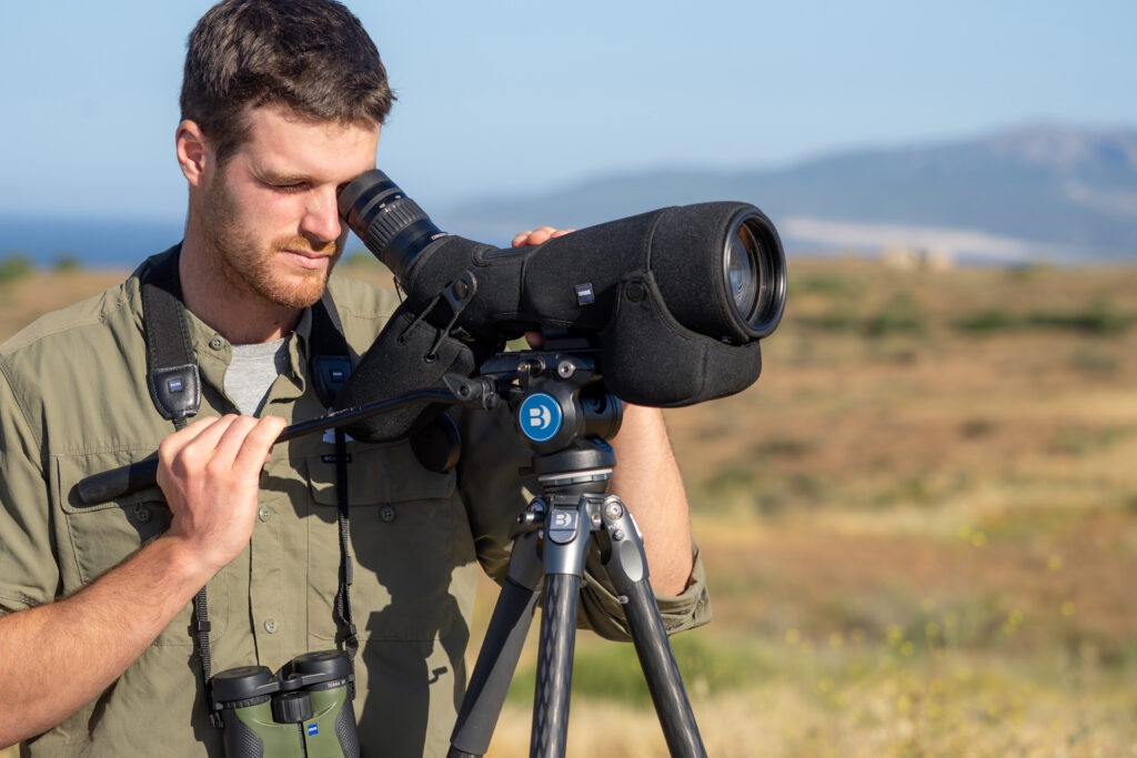 Zeiss Conquest Gavia in the field, as photographed by Yeray Seminario / Birding The Strait.